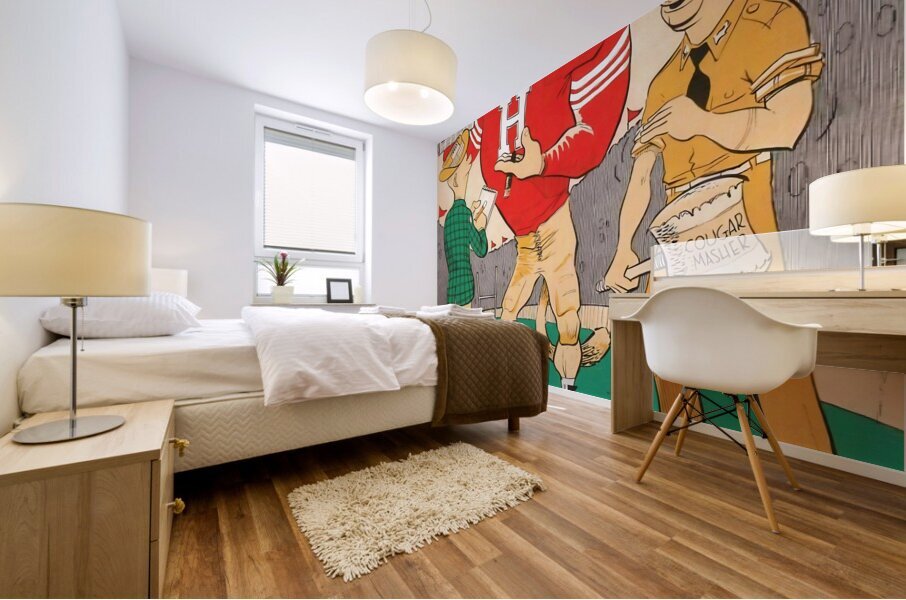 1961 Texas A&M vs. Houston Football Program Cover Art Mural print