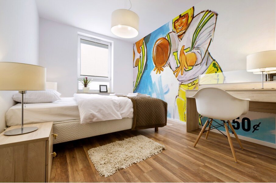 1963 oregon oregon state football cover art Mural print