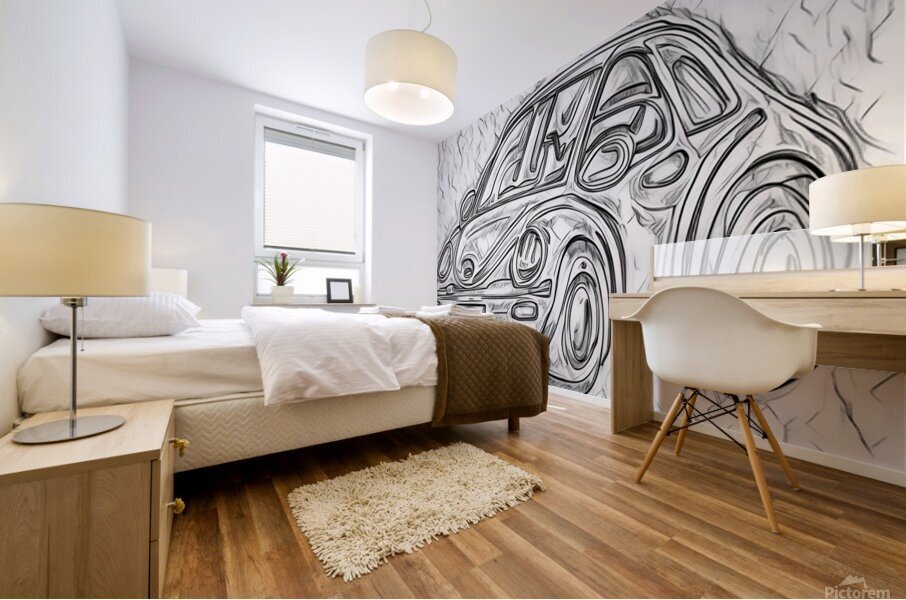 ArtX 02 automobile-sketch-charcoal Mural print