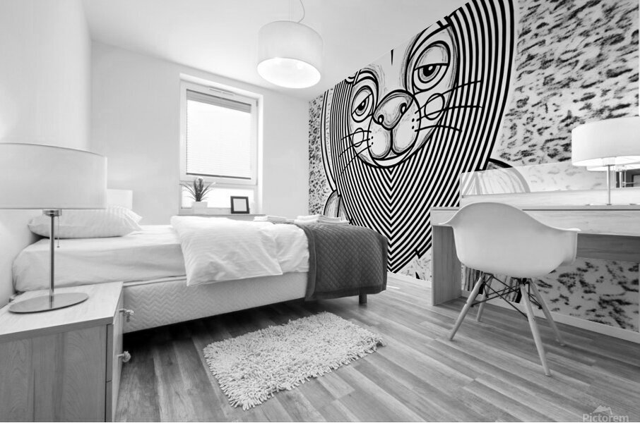lion sketch charcoal 2408222 Mural print
