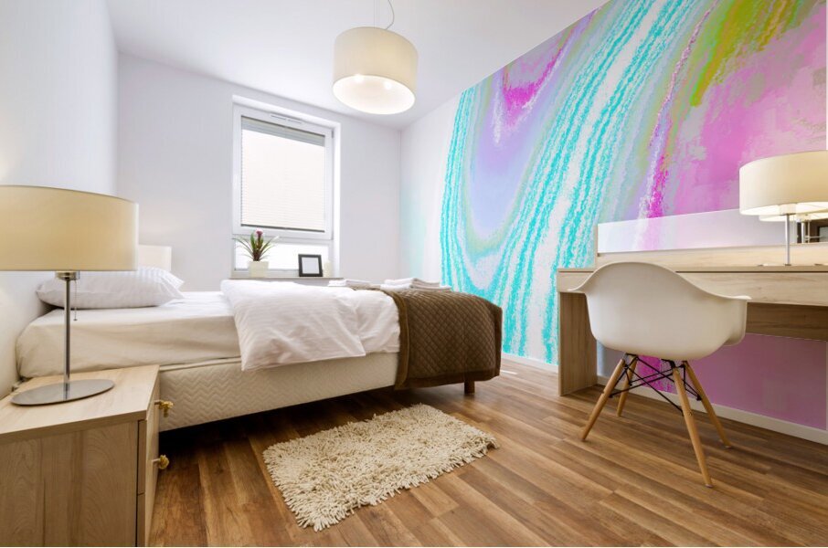 Abstract Cool Pastel Swirl Mural print