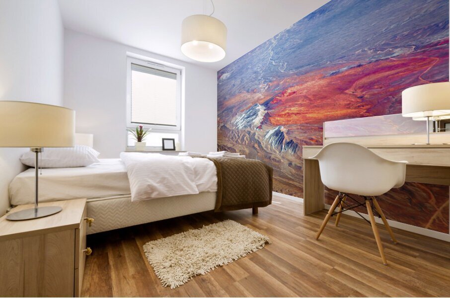 Fly Over Nevada Red Rock Canyon and White Domes Trail - Nevada 07 Mural print