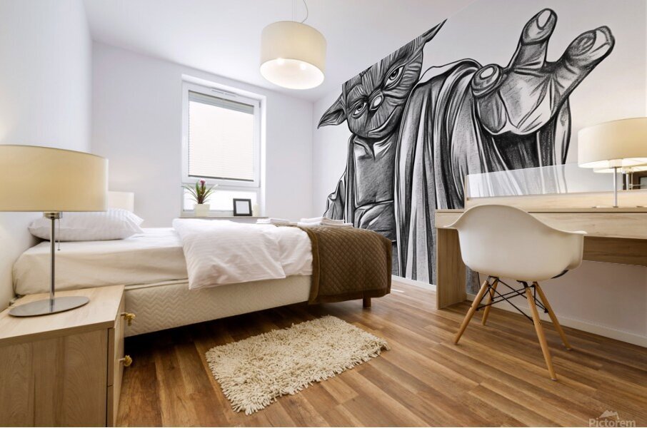 yoda sketch charcoal 2408247 Mural print