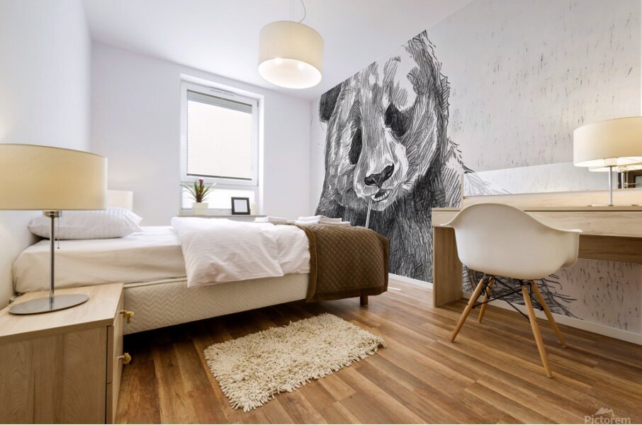 panda charcoal 2408244 Mural print