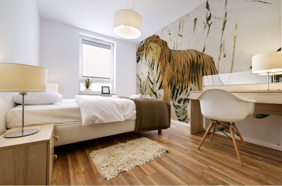 Study Of A Tiger 1890 Wilhelm Kuhnert German 1865 Mural print