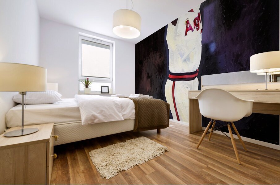 1987 California Angels Baseball Art Remix Mural print