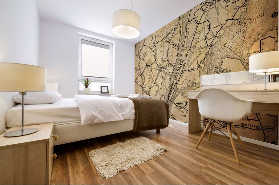 1916 nyc newark map Mural print