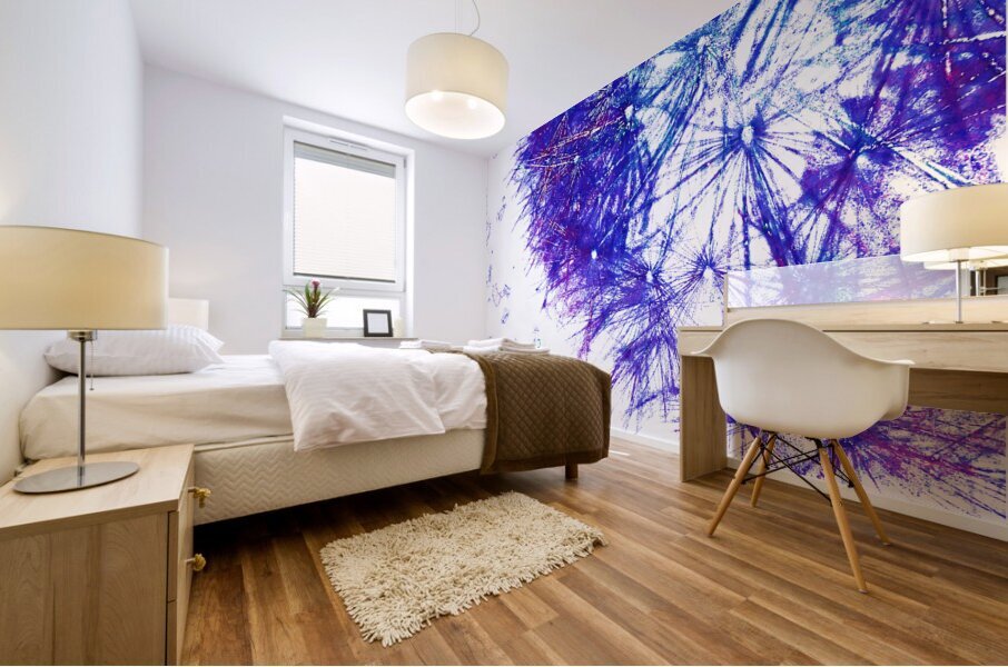Abstract Wispy Dandelion Mural print
