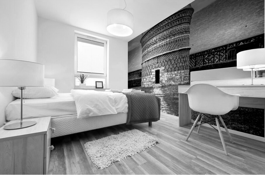 Normandy Round Brick Barn Dove Cote Mural print