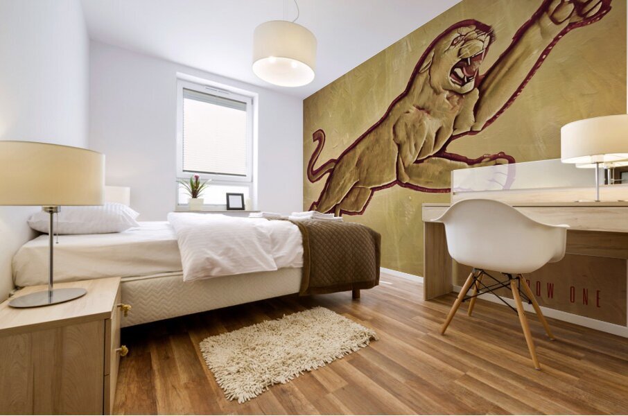 Retro Pulaski County Cougar Art Mural print