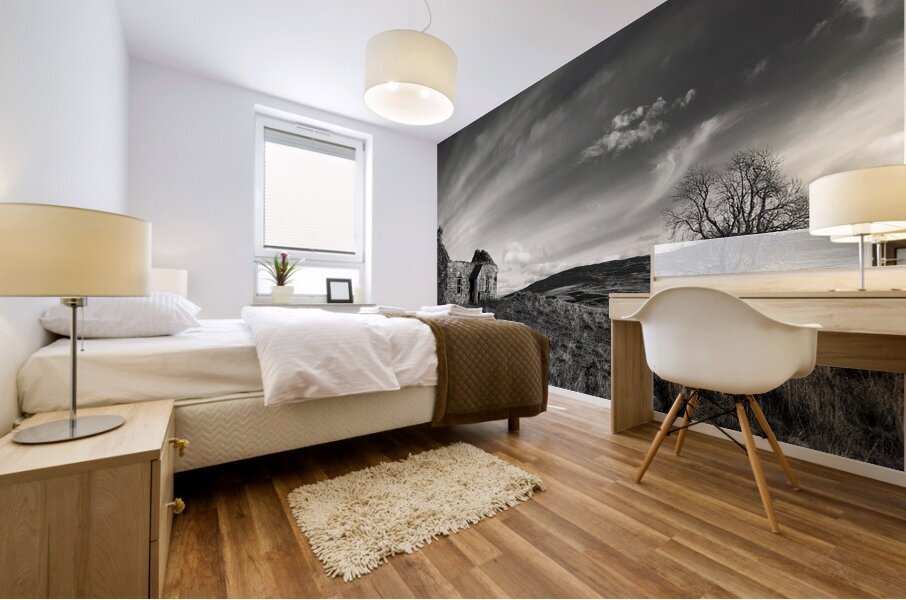 Old Cottage and Tree Mural print