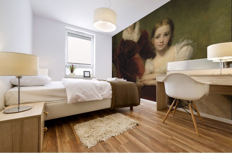 Mrs.Alexander Allan with her granddaughter Mural print