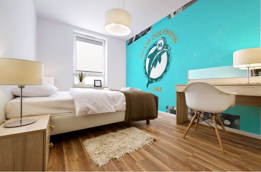 1984 Miami Dolphins Football Art Remix Mural print