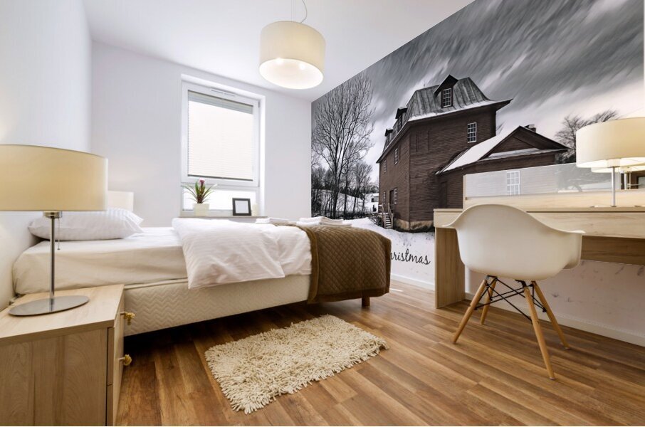 Merry Christmas from the Big Otter Mill Mural print