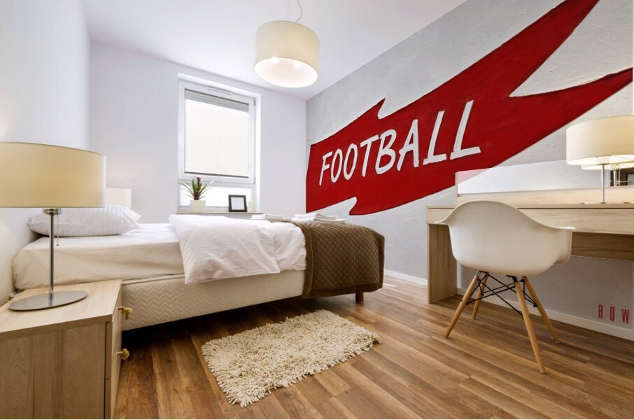 1950s football art pennant 1 Mural print