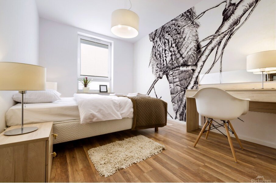 108 owl Mural print