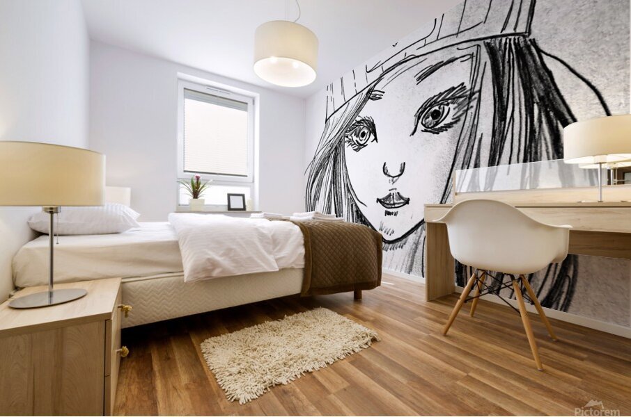 101 girl Mural print