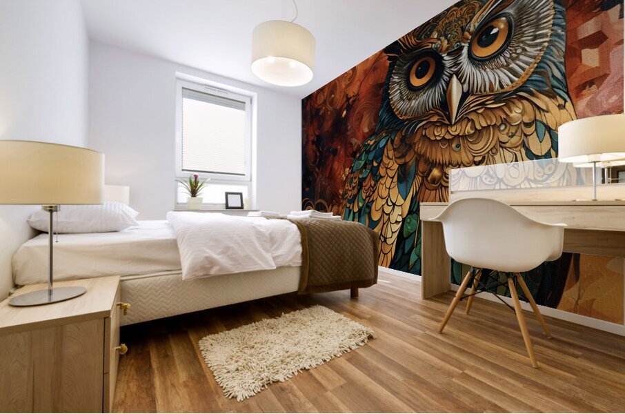 Beautiful Owl Glory 2024 09 02 13 55 33 Mural print