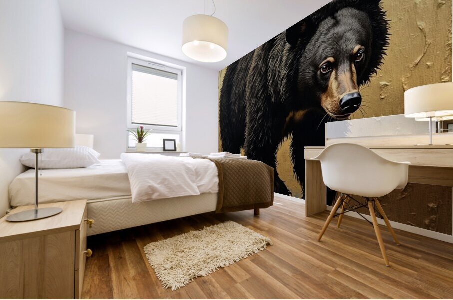 Bear Golden Dusk 2024 09 03 09 06 12 Mural print