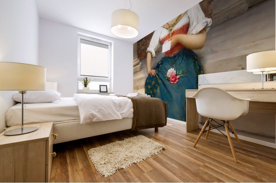 Beautiful 1902 Art: The Love Letter  Mural print