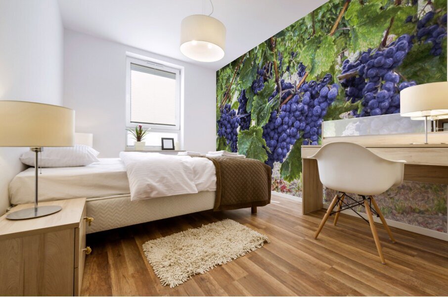 Grapes on the Vine Mural print