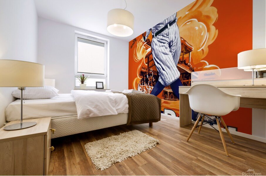 Babe Ruth Play Ball Mural print