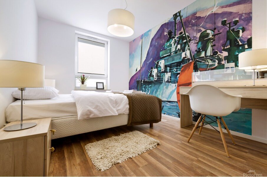 Navy Travel Poster Mural print