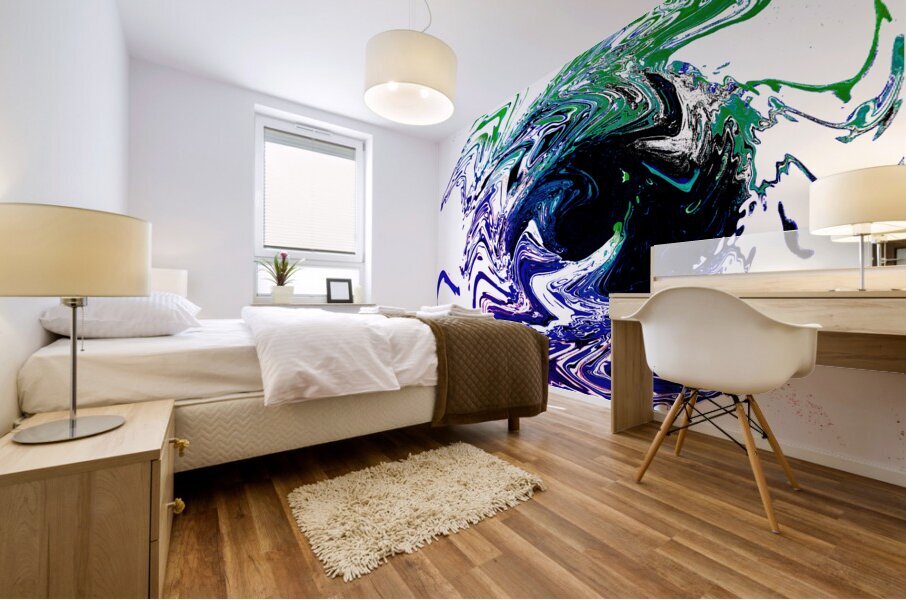 Abstract Daisy Swirling Vortex Mural print