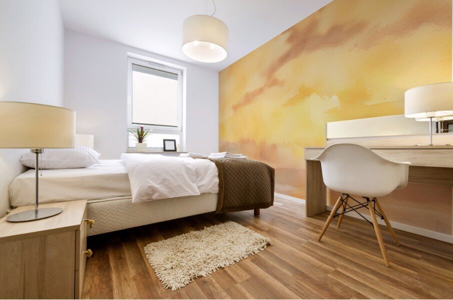 1846 sunset remix art Mural print