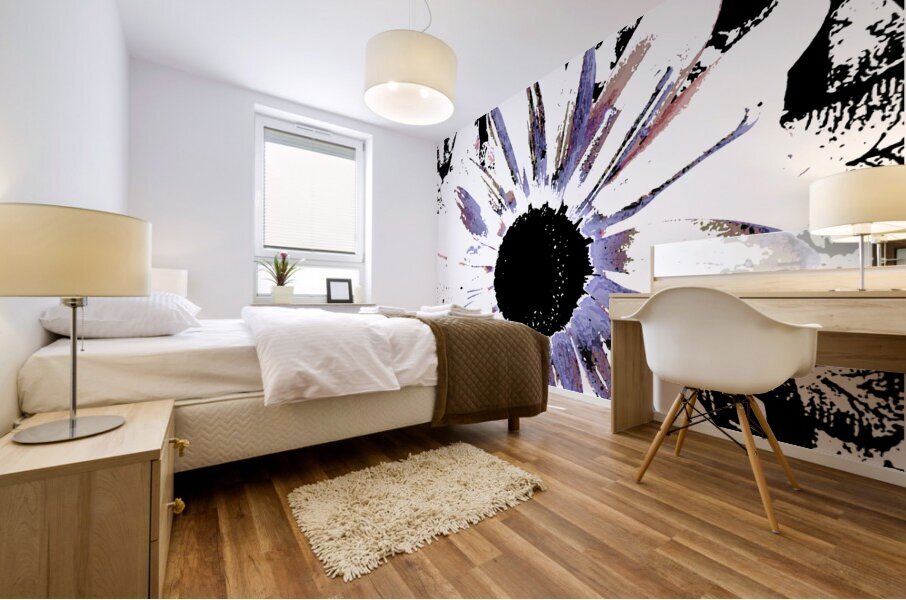 Abstract Large Blooming Daisy  Mural print