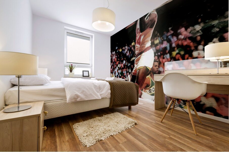 1987 hakeem olajuwon houston rockets Mural print