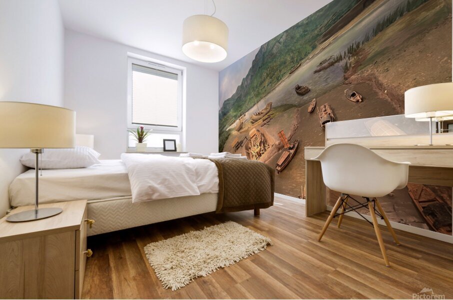 Sails of Dreams Navigating the Canvas of the Sea Mural print