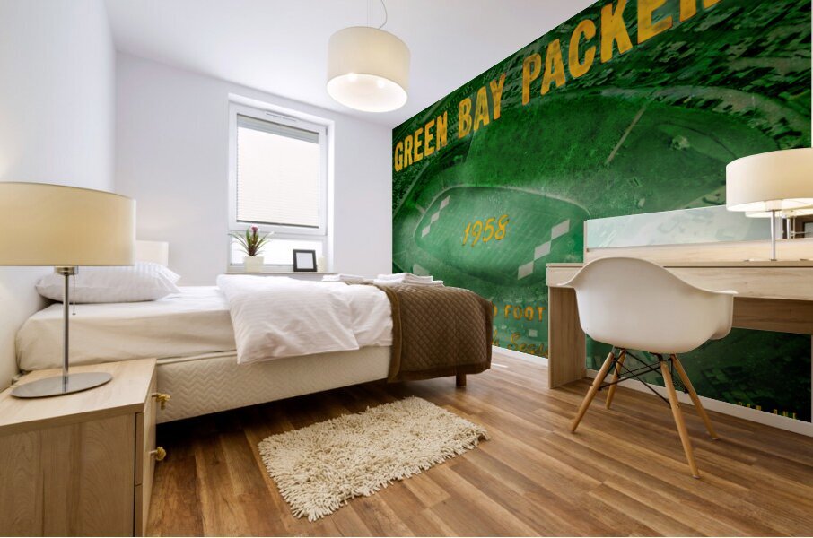 1958 green bay packers football art remix Mural print
