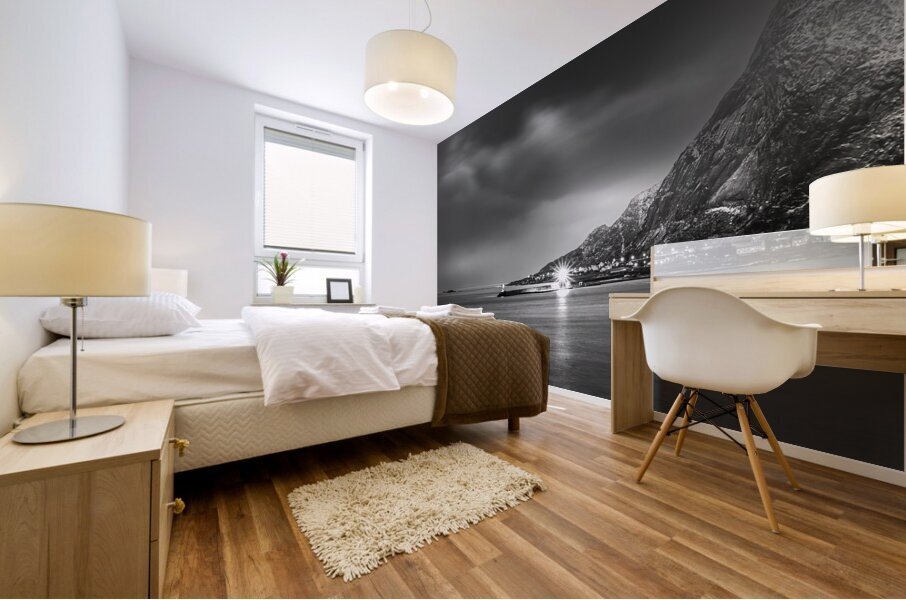 Reine Mountain Silhouette Mural print