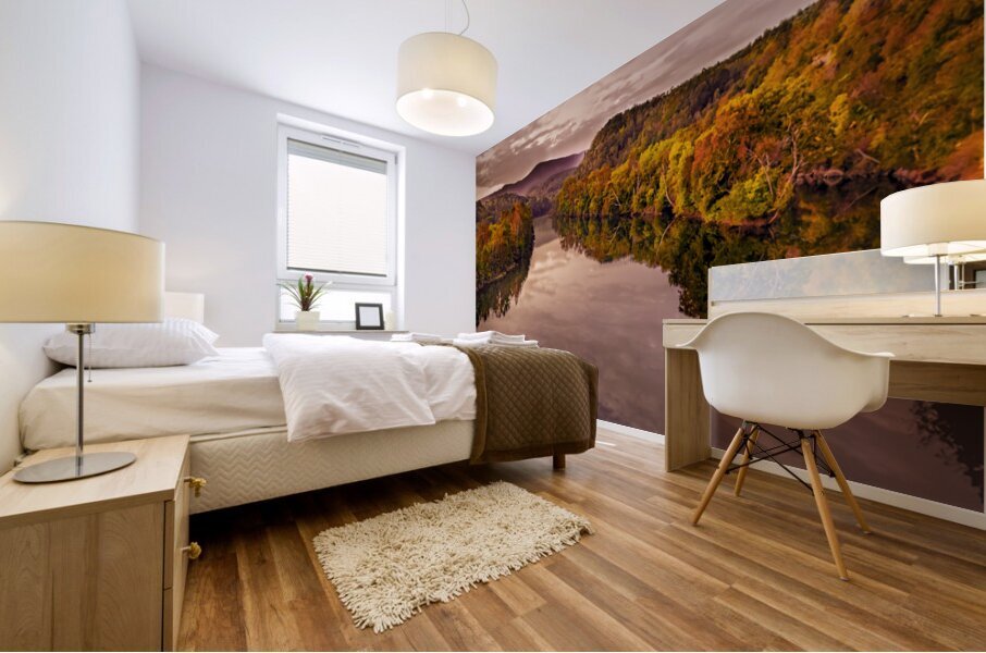 James River and Blue Ridge Mountains in Autumn Mural print