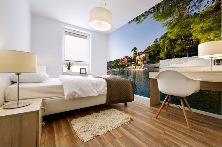 Scenic view of the Cikat Bay on the island of Losinj in the Adriatic Sea Croatia Mural print