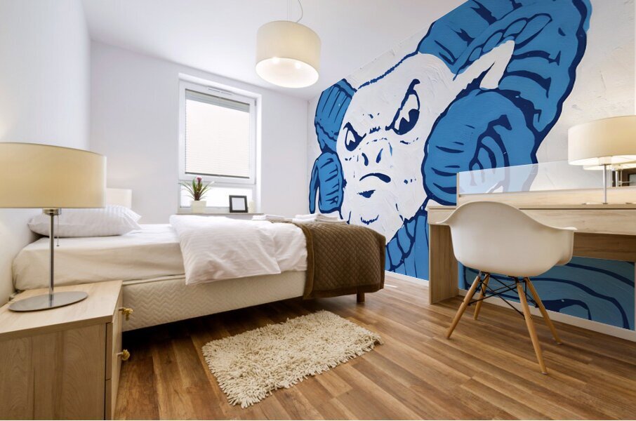 vintage 1950s rameses north carolina art Mural print