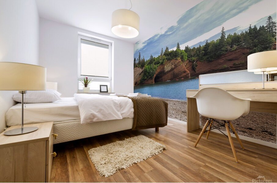 Fundy Bay Caves Mural print