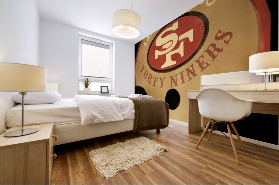 1970s San Francisco 49ers Helmet Art Mural print