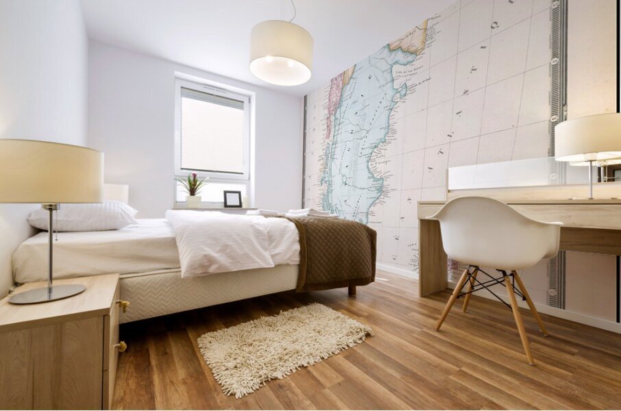 1860 Map of Patagonia Showing Natural Features Settlements and Coastal Geography of Southern Argentina and Chile in the Mid-19th Century Mural print