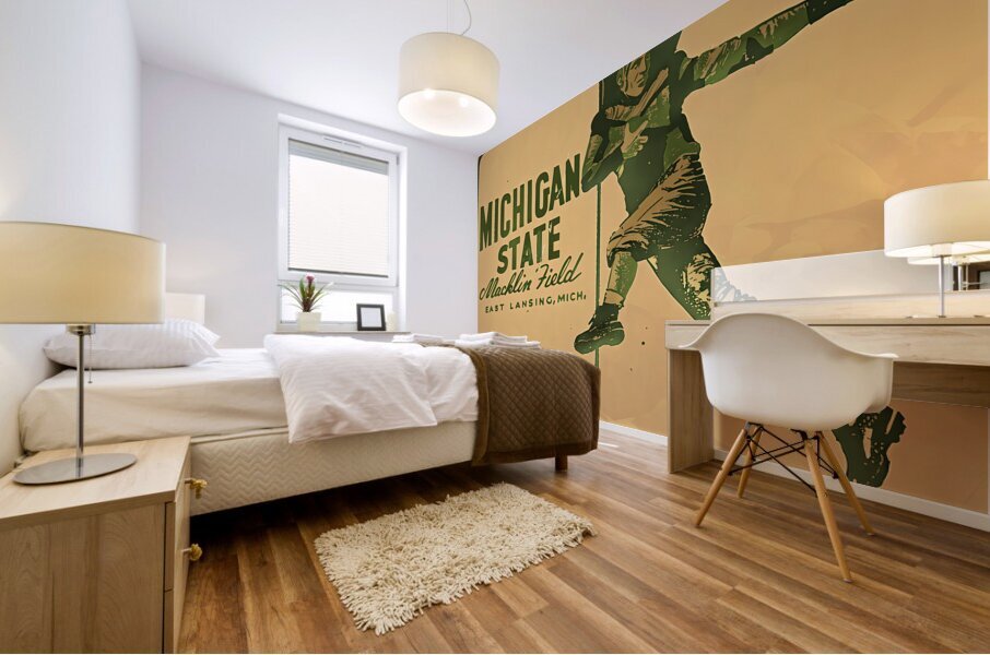 1941 Michigan State Football Ticket Remix Mural print