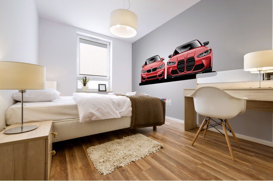 M4 Generation Red Mural print