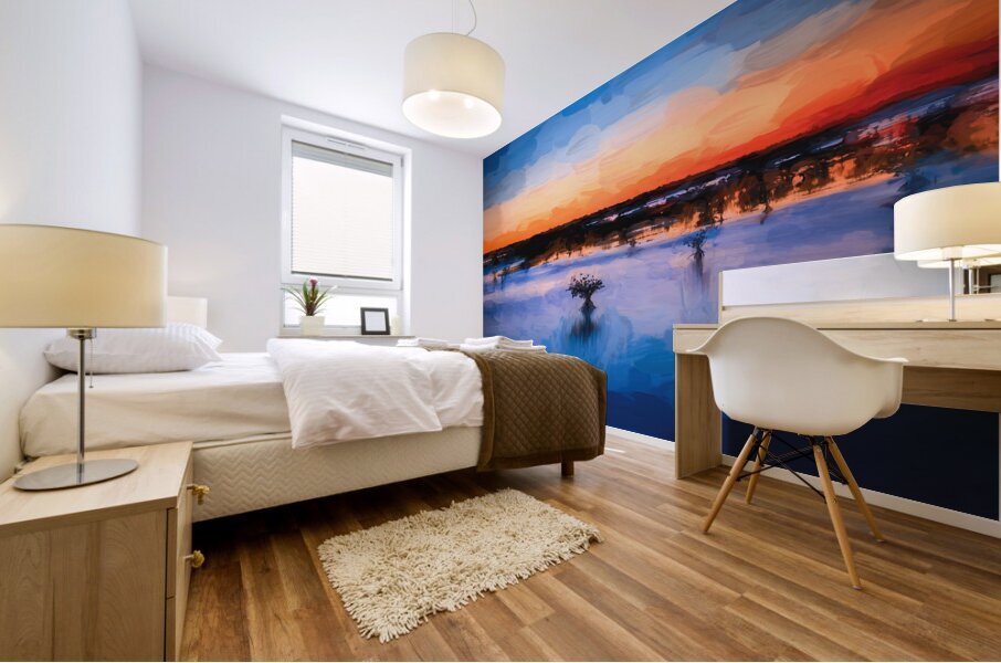 Blue Sunset Mangroves X1 1 Mural print