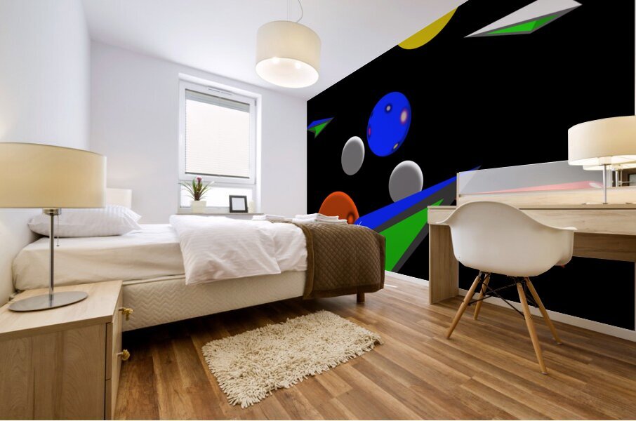 Busy Space Mural print