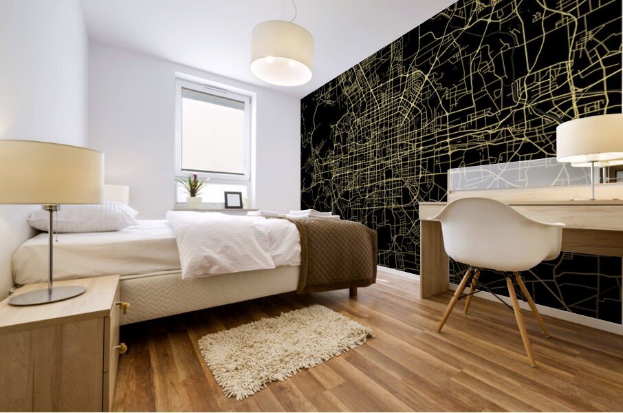 Beijing China City Map Print Mural print