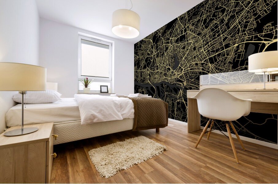 Hamburg Germany City Map Print Mural print