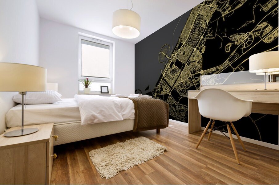 Dubai UAE City Map Print Mural print