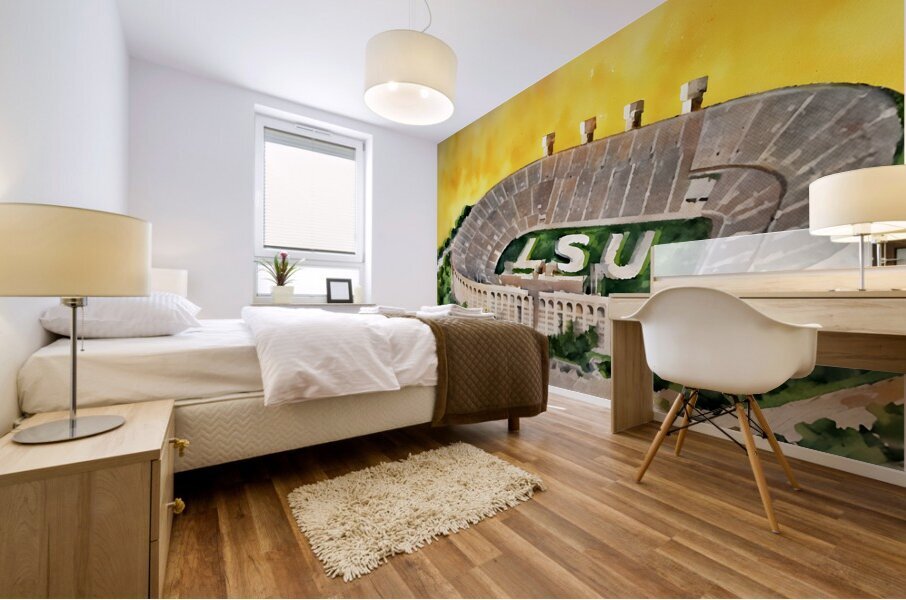1956 LSU Football Ticket Remix Art Mural print