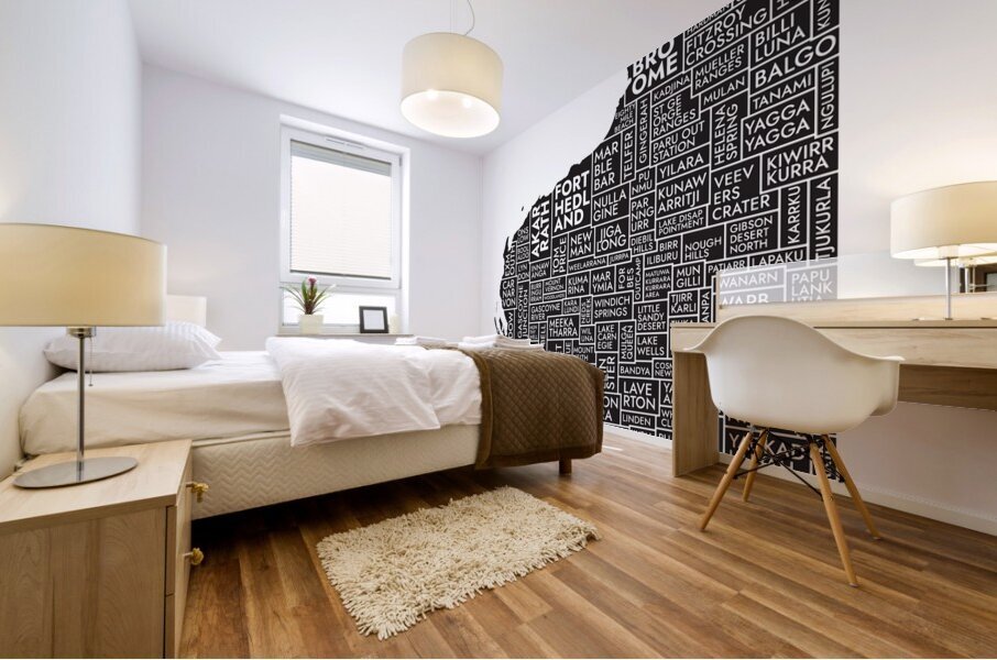 Western Australia white Mural print