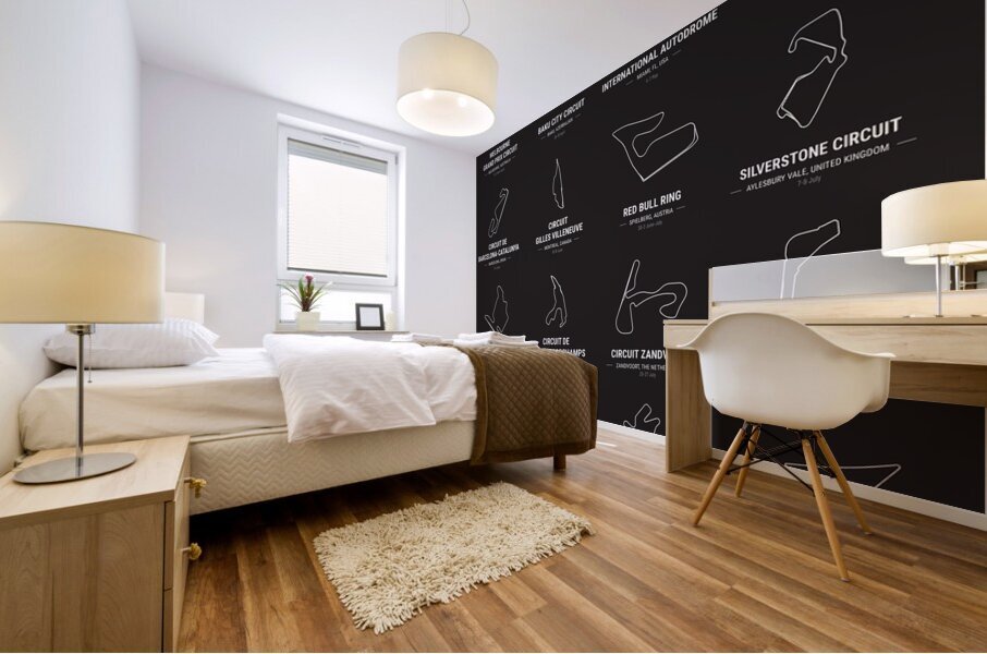 GP schedule 2023 bw 4800x7200 Mural print